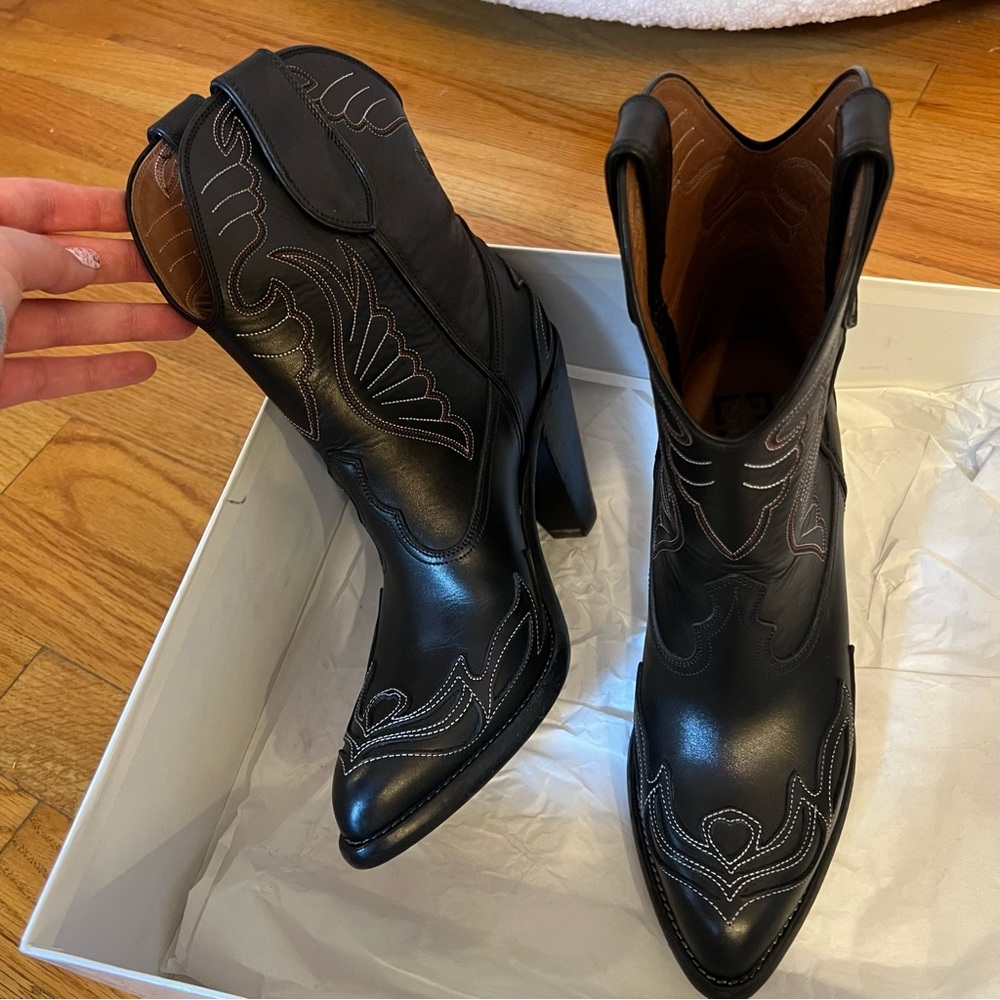 Givenchy Leather Western Ankle Boot
